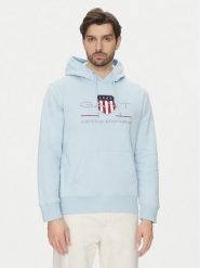 Gant Bluza Archive Shield 2047082 Niebieski Regular Fit. Niebieskie bluzy GANT, m, bez wzorów, z bawełny, bez kaptura. Za 339.99 zł.