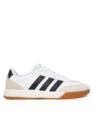 Adidas Sneakersy Vl Court 00S JR9818 Biały. Białe buty sportowe casual Adidas, bez wzorów, ze skóry, bez zapięcia. Za 349.99 zł.