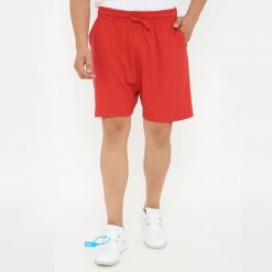 Męskie szorty sportowe z bawełny F7 czerwone. Czerwone krótkie spodenki sportowe Legea, m, bez wzorów, z bawełny. Za 68.00 zł.