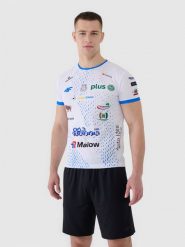 4F Koszulka meczowa replika domowa z sezonu 2024/2025 męska 4F x Ślepsk Malow Suwałki - multikolor XS. T-shirty 4F, m, bez wzorów, z dzianiny, bez kołnierzyka, bez ramiączek. Za 99.99 zł.