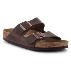 Klapki męskie Birkenstock Arizona. Brązowe klapki Birkenstock, z materiału. Za 489.00 zł.