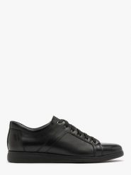 Czarne półbuty męskie sznurowane JAY. Czarne eleganckie półbuty Ryłko, bez wzorów, ze skóry, bez obcasa, bez zapięcia. W wyprzedaży za 349.99 zł.