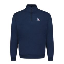 Bluza dresowa 1/4 zip Le Coq Sportif Essentiel N°1. Niebieskie bluzy le coq sportif, m, bez wzorów, z dresówki, bez kaptura. Za 343.75 zł.