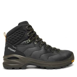 Trekkingi Grisport. Czarne botki sznurowane Grisport, bez wzorów, bez obcasa, bez zapięcia. Za 579.99 zł.