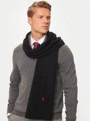 Polo Ralph Lauren Szalik 449959345001 Czarny. Czarne szaliki Polo Ralph Lauren, bez wzorów, z materiału. Za 619.99 zł.