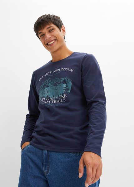 Shirt z długim rękawem (2 szt.). Zielone bluzki z długim rękawem bonprix, m, bez wzorów, bez kołnierzyka, bez ramiączek. Za 129.99 zł.