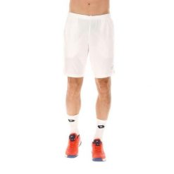 Spodenki tenisowe męskie Lotto Squadra III short 9. Białe krótkie spodenki sportowe Lotto, m, bez wzorów, z materiału. Za 145.00 zł.