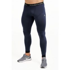 Męskie getry do biegania szybkoschnące Rough Radical Tight Long. Niebieskie legginsy długie sportowe ROUGH RADICAL, m, bez wzorów, do biegania. Za 139.90 zł.