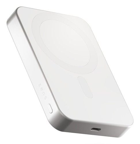 ZENS Slim Qi2 Aluminium Powerbank - magnetyczny powerbank 10000 mAh kompatybilny z MagSafe i Qi2 (white). Białe powerbanki No name. Za 350.99 zł.