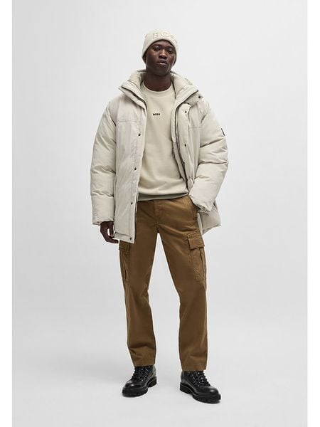 Hugo Boss Bluza w kolorze beżowym rozmiar: XXL. Brązowe bluzy HUGO BOSS, xxl, bez wzorów, z bawełny, bez kaptura. Za 371.95 zł.
