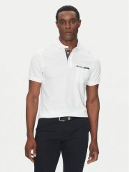 Barbour Polo Corpatch MML1071WH11 Biały Tailored Fit. Białe koszulki polo Barbour, m, bez wzorów, z bawełny, bez kołnierzyka, bez ramiączek. Za 309.99 zł.