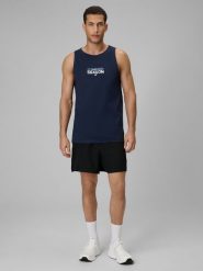 4F Spodenki plażowe boardshorty męskie - czarne XXL. Czarne odzież kąpielowa 4F, m, bez wzorów, z materiału. Za 59.99 zł.