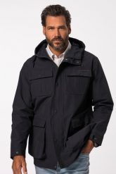 Męska Kurtka przeciwdeszczowa wodoodporna kaptur kryty zamek w rozm. do 8XL. Niebieskie kurtki JAY-PI, m, bez wzorów, z bawełny, bez kaptura. Za 679.99 zł.