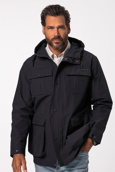 Męska Kurtka przeciwdeszczowa wodoodporna kaptur kryty zamek w rozm. do 8XL. Niebieskie kurtki JAY-PI, m, bez wzorów, z bawełny, bez kaptura. Za 679.99 zł.