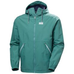Kurtka wodoodporna z kapturem Helly Hansen Sandoy. Zielone kurtki Helly Hansen, l, bez wzorów, z kapturem. Za 631.00 zł.
