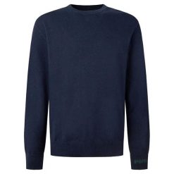 Sweter z okrągłym dekoltem Pepe Jeans Andre. Niebieskie swetry nierozpinane Pepe Jeans, na zimę, m, bez wzorów, z jeansu, bez kołnierzyka, bez ramiączek. Za 232.70 zł.