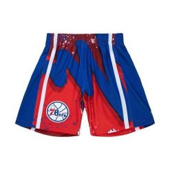 Szorty Philadelphia 76ers Swingman NBA Hyper Hoops 1996/97. Czerwone szorty Mitchell & Ness, bez wzorów, sportowe. Za 437.50 zł.