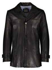 Bugatti Skórzana kurtka w kolorze czarnym rozmiar: 50. Czarne kurtki Bugatti, bez wzorów, ze skóry, bez kaptura. Za 578.99 zł.