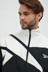 Reebok Classic kurtka męska kolor czarny przejściowa oversize. Czarne kurtki Reebok Classic, m, bez wzorów, bez kaptura. W wyprzedaży za 269.99 zł.