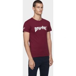 T-shirt męski TSM003 - burgund. Czerwone t-shirty 4F, m, bez wzorów, bez kołnierzyka, bez ramiączek. W wyprzedaży za 44.99 zł.