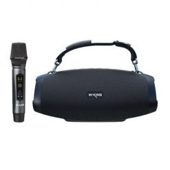 Głośnik bezprzewodowy Bluetooth W-KING X10 70W czarny. Czarne głośniki przenośne W-KING. Za 493.99 zł.