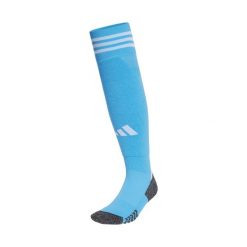 Getry piłkarskie adidas AdiSocks 25. Niebieskie legginsy długie sportowe Adidas, m, bez wzorów, z bawełny, do piłki nożnej. Za 59.99 zł.