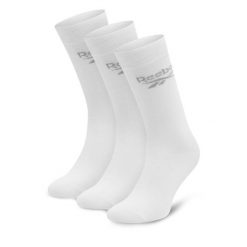 Zestaw 3 par wysokich skarpet unisex Reebok. Białe skarpety Reebok, bez wzorów. Za 44.99 zł.