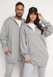 Szara Bluza Buthixus. Szare bluzy Born2be, m, bez wzorów, z kapturem. W wyprzedaży za 72.24 zł.