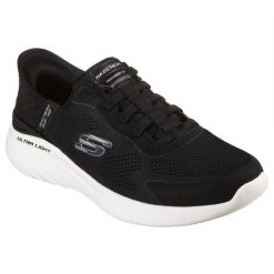 Męskie BOUNDER 2.0 EMERGED Slip-On Czarny / Biały. Białe buty sportowe casual Skechers, bez wzorów, z materiału, bez zapięcia. Za 399.99 zł.