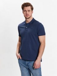 Geox Polo Piquet M3510B-T2649 F4070 Niebieski Regular Fit. Niebieskie koszulki polo Geox, m, bez wzorów, z bawełny, bez kołnierzyka, bez ramiączek. Za 129.99 zł.