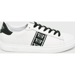 Trussardi Jeans - Buty. Białe buty sportowe casual TRUSSARDI JEANS, bez wzorów, z jeansu, z okrągłym noskiem, bez zapięcia. W wyprzedaży za 359.90 zł.