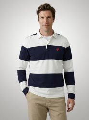 McGregor Koszulka polo w kolorze biało-granatowym rozmiar: 3XL. Białe koszulki polo McGregor, xl, bez wzorów, z bawełny, bez kołnierzyka, bez ramiączek. Za 219.95 zł.
