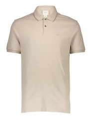 Calvin Klein Koszulka polo w kolorze beżowym rozmiar: M. Brązowe koszulki polo CALVIN KLEIN, m, bez wzorów, z bawełny, bez kołnierzyka, bez ramiączek. Za 173.99 zł.