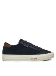 Tommy Hilfiger Sneakersy Vulc Street Low FM0FM05458 Granatowy. Niebieskie buty sportowe casual Tommy Hilfiger, bez wzorów, ze skóry, bez zapięcia. Za 279.99 zł.