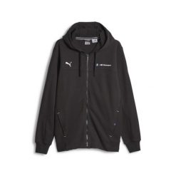 Bluza Męska Motorsport BMW Z Pełnym Zamkiem Błyskawicznym. Czarne bluzy z kapturem Puma, m, bez wzorów, z bawełny, z kapturem. Za 193.28 zł.