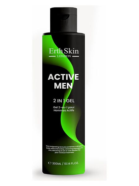 ErthSkin Szampon i żel pod prysznic 2w1 "Active Men" - 300 ml rozmiar: onesize. Pielęgnacja ciała ErthSkin. Za 38.00 zł.