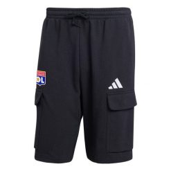 Adidas Sport M Felczy C Spodenki Dorosłych. Czarne krótkie spodenki sportowe OLYMPIQUE LYONNAIS, m, bez wzorów, z bawełny. Za 175.35 zł.