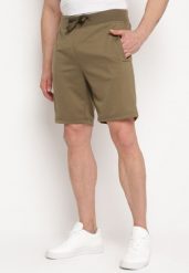 Ciemnozielone Szorty Dresowe z Gumką w Pasie Zhen. Zielone krótkie spodenki sportowe Born2be, l, bez wzorów, z dresówki. W wyprzedaży za 25.49 zł.