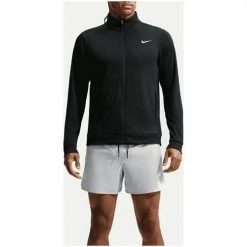 Bluza treningowa męska Nike IM3615010BLACKWHITE. Czarne bluzy bez kaptura Nike, m, bez wzorów, bez kaptura. Za 439.00 zł.