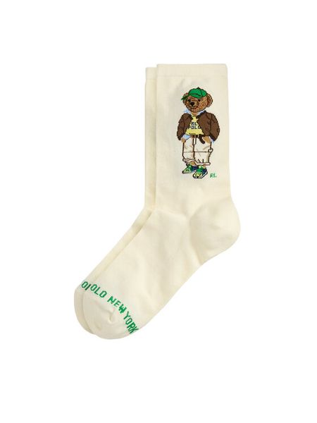Polo Ralph Lauren Skarpety długie 455982926001 Écru. Białe skarpety Polo Ralph Lauren, bez wzorów, z bawełny. Za 69.99 zł.