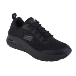 Buty sportowe Sneakersy męskie, Skechers Arch Fit D'Lux-Sumner. Czarne buty sportowe casual Skechers, bez wzorów, z materiału, bez zapięcia. Za 329.99 zł.