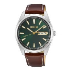 Seiko Mężczyźni zegarek Seiko srebrny - stal nierdzewna i skóra Zegarki męskie 1 ct Męskie. Szare zegarki Seiko, srebrne. Za 1,069.99 zł.