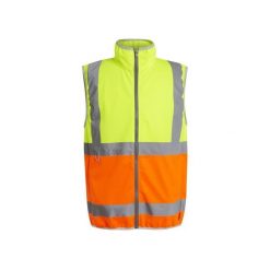 Kamizelka z pełnym zamkiem Regatta Hi-Vis Pro. Brązowe kurtki softshell Regatta, bez wzorów, z softshellu, bez kaptura. Za 89.99 zł.