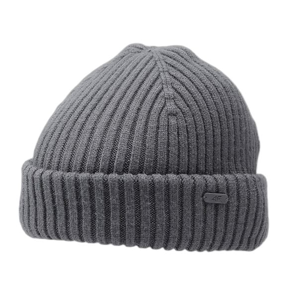 Czapka Męskia 4F. Szare czapki zimowe 4F, bez wzorów. Za 66.99 zł.