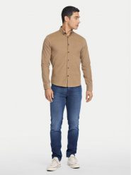 Lindbergh Koszula 30-203248A Beżowy Relaxed Fit. Brązowe koszule Lindbergh, l, bez wzorów, z bawełny, bez kołnierzyka, bez ramiączek. Za 139.99 zł.