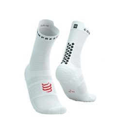 Skarpetki biegowe Compressport ProRacing Socks V4 Run High white/black. Białe skarpety Compressport, bez wzorów. Za 89.99 zł.