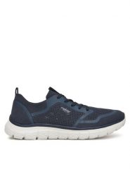Rieker Sneakersy B6600-14 Granatowy. Niebieskie buty sportowe casual Rieker, bez wzorów, z materiału, bez zapięcia. Za 229.99 zł.