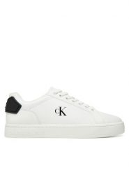 Calvin Klein Jeans Sneakersy Classic Cupsole Ru Patch Lth YM0YM01297 Biały. Białe buty sportowe casual Calvin Klein Jeans, bez wzorów, z jeansu, bez zapięcia. Za 329.99 zł.