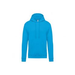 Bluza z kapturem Kariban. Niebieskie bluzy KARIBAN, m, bez wzorów, z kapturem. Za 158.00 zł.