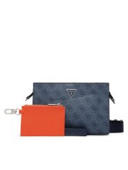 Guess Saszetka HMMILO P6157 Granatowy. Niebieskie saszetki i nerki Guess, z aplikacjami, ze skóry, bez dodatków. Za 364.99 zł.